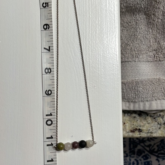 925 Sterling Italy - Natural Gemstone Necklace - Picture 2 of 5